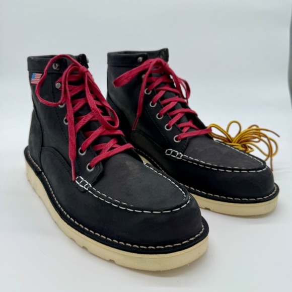 Danner Women’s 10 Bull Run 6” Moc Toe Leather Work Boots Black USA Made - Picture 4 of 10